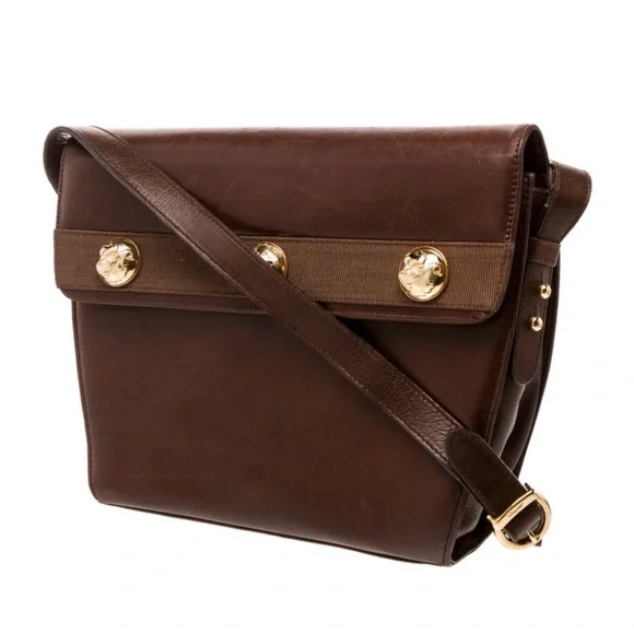 Salvatore Ferragamo Elegant Brown Leather Shoulder Bag - Picture 3 of 6